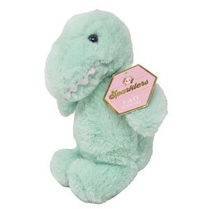 FAO SCHWARZ Sparklers Green Dinosaur Plush Soft Toy Stuffed Animal 9" NEW